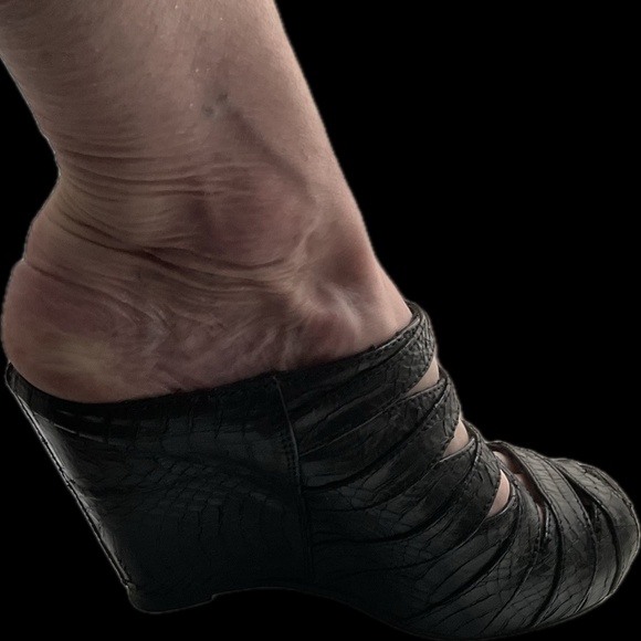 Rick Owens Dust Snake Platform Heel Wedge Mules size 39 1/2" EU - Picture 2 of 12